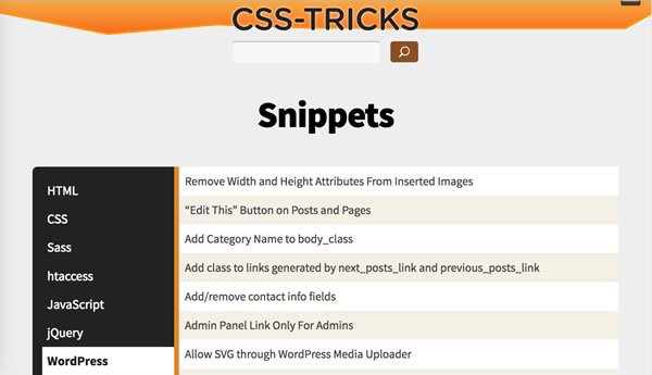 CSS-Tricks WordPress Snippets