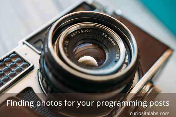 Finding photos for your programming posts