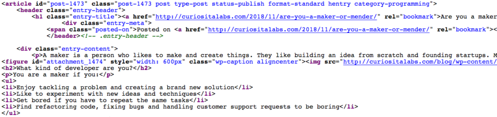 HTML Code Screenshot