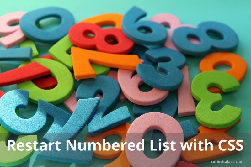 Restart Number Lists with CSS